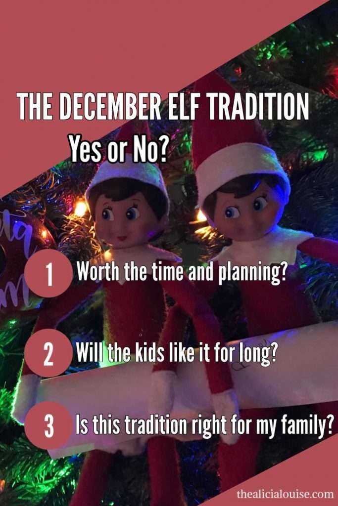 Two elves sitting in a Christmas tree with a letter from Santa and a Santa Cam.
Wondering if you should start the December Elf Tradition with your family? Click here to see what I think!