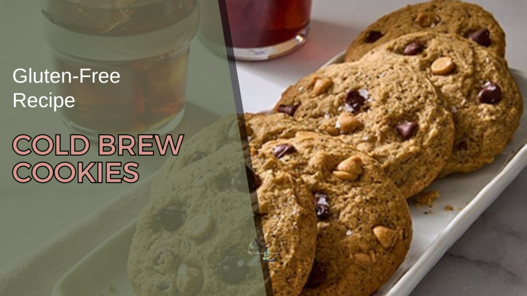 A close-up image of Gluten-Free Cold Brew Cookies, showcasing their rich, chocolatey appearance with hints of coffee flavor. Perfect for a delicious gluten-free treat at home.