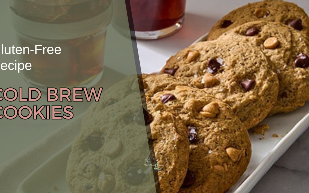 A close-up image of Gluten-Free Cold Brew Cookies, showcasing their rich, chocolatey appearance with hints of coffee flavor. Perfect for a delicious gluten-free treat at home.